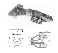 Bản lề inox 201 S33, pít-tông đồng, lắp nhanh