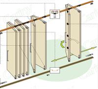 Bánh xe cửa gập 2 cánh. Cánh lọt lòng